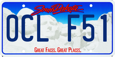 SD license plate 0CLF51