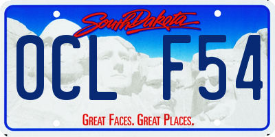 SD license plate 0CLF54