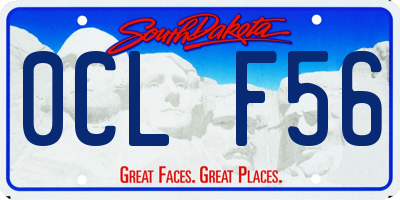 SD license plate 0CLF56