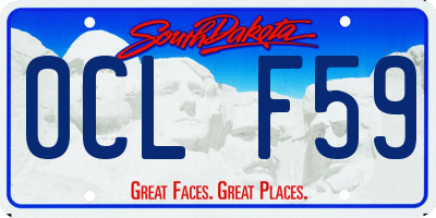 SD license plate 0CLF59