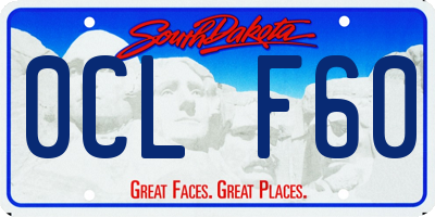 SD license plate 0CLF60
