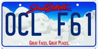 SD license plate 0CLF61
