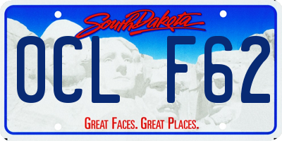 SD license plate 0CLF62