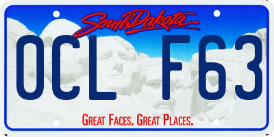 SD license plate 0CLF63