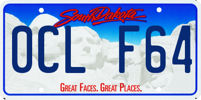 SD license plate 0CLF64