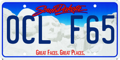 SD license plate 0CLF65
