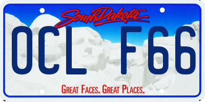 SD license plate 0CLF66