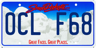 SD license plate 0CLF68