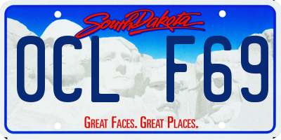 SD license plate 0CLF69