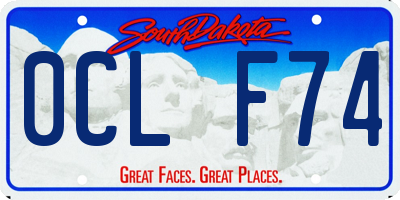SD license plate 0CLF74