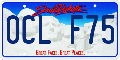 SD license plate 0CLF75