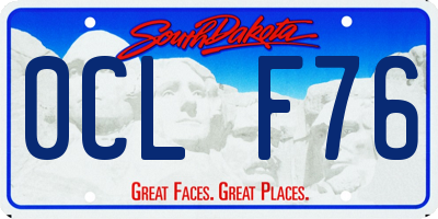 SD license plate 0CLF76