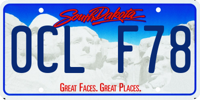 SD license plate 0CLF78