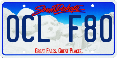 SD license plate 0CLF80
