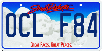 SD license plate 0CLF84