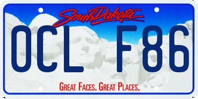 SD license plate 0CLF86