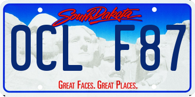 SD license plate 0CLF87