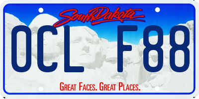 SD license plate 0CLF88