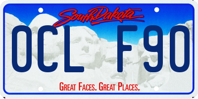 SD license plate 0CLF90
