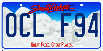 SD license plate 0CLF94