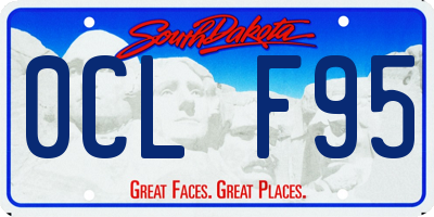 SD license plate 0CLF95