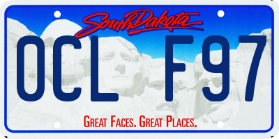 SD license plate 0CLF97