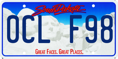 SD license plate 0CLF98