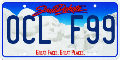 SD license plate 0CLF99