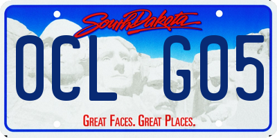 SD license plate 0CLG05