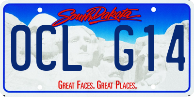 SD license plate 0CLG14