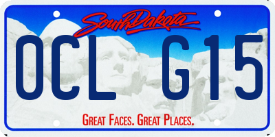 SD license plate 0CLG15