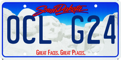 SD license plate 0CLG24