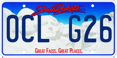 SD license plate 0CLG26