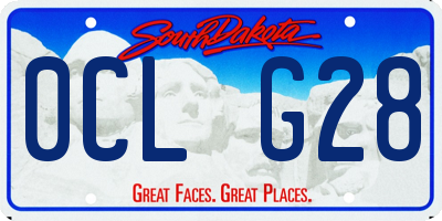 SD license plate 0CLG28