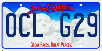 SD license plate 0CLG29