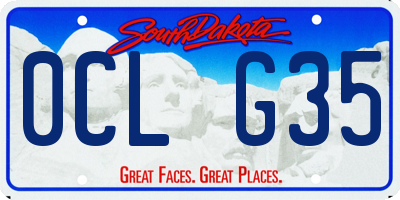 SD license plate 0CLG35