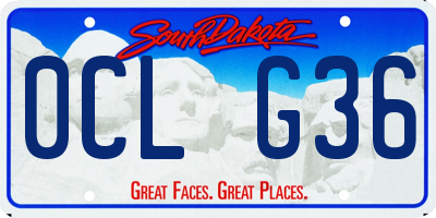 SD license plate 0CLG36
