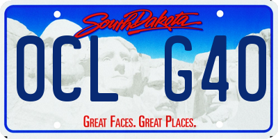 SD license plate 0CLG40