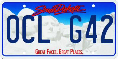 SD license plate 0CLG42