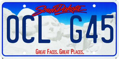SD license plate 0CLG45