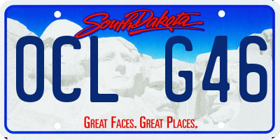 SD license plate 0CLG46