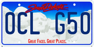 SD license plate 0CLG50