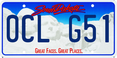 SD license plate 0CLG51