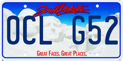 SD license plate 0CLG52