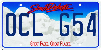SD license plate 0CLG54