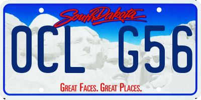 SD license plate 0CLG56