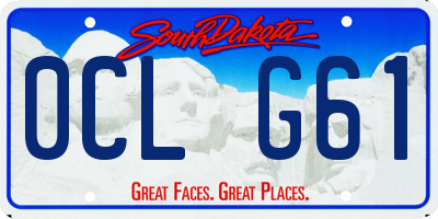 SD license plate 0CLG61