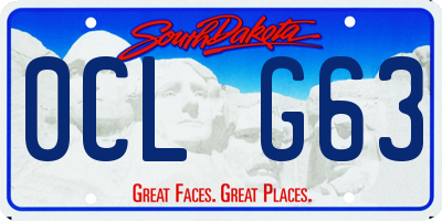 SD license plate 0CLG63