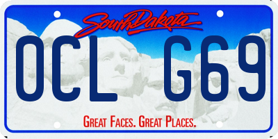 SD license plate 0CLG69
