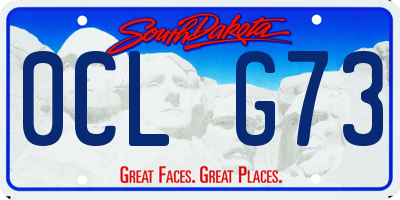 SD license plate 0CLG73